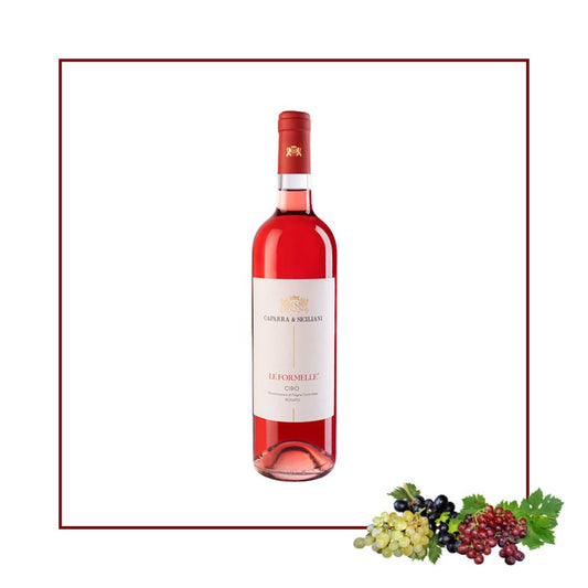 le formelle vino rosato caparra e siciliani 
Cirò